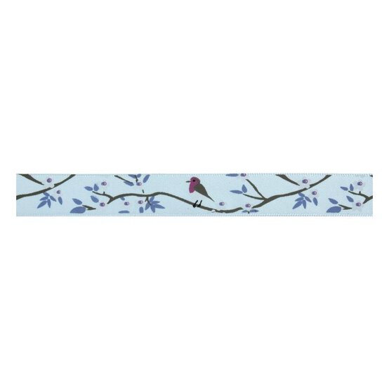 Blue Robin Cotton Ribbon 15mm x 5m