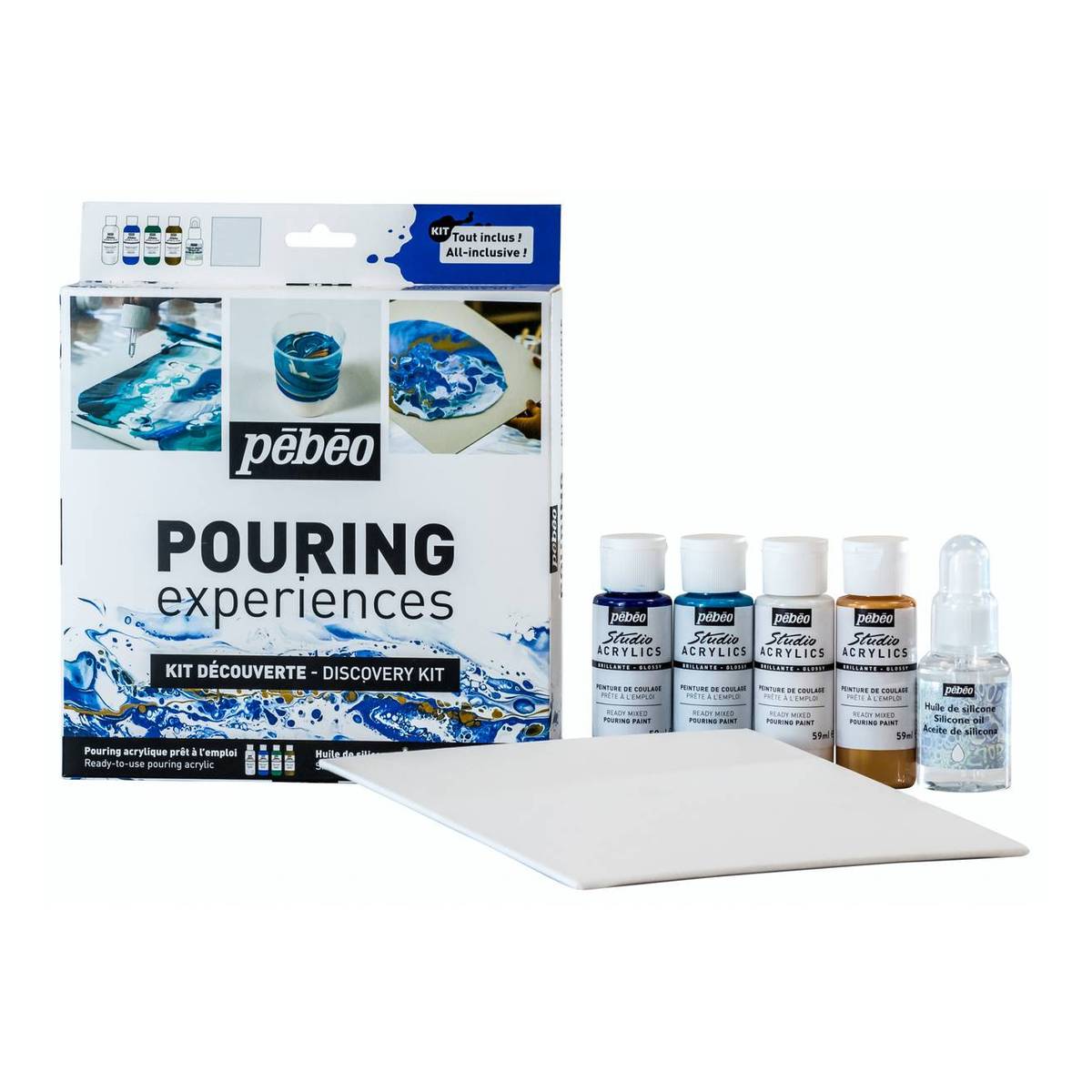 Pebeo Studio Acrylics Pouring Experiences Discovery Kit