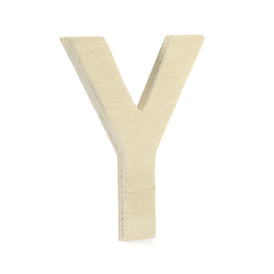 Small Wooden Letter Y 6.5cm