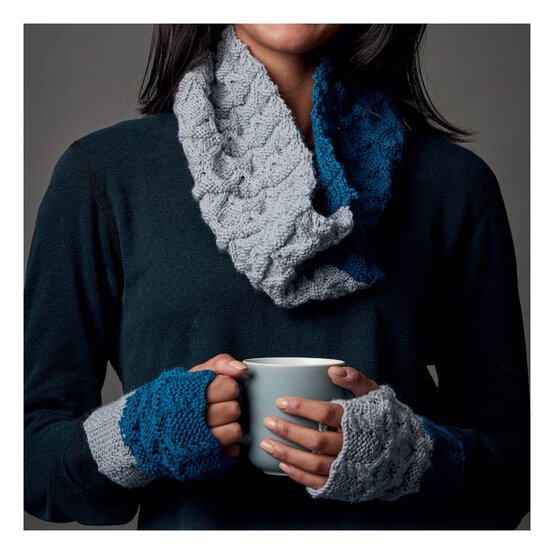 Knitcraft Honeycomb Snood and Wrist Warmers Digital Pattern 0209