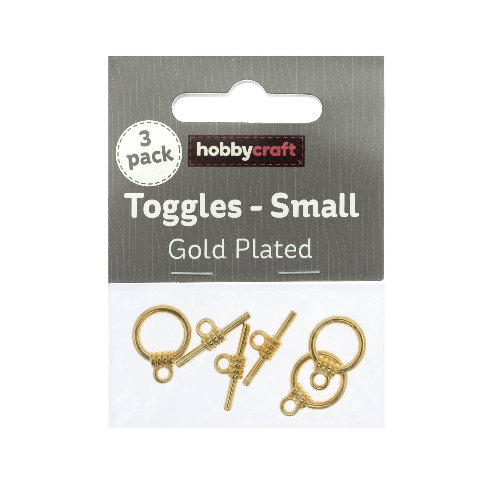Gold Plated Toggle Clasp 13mm 3 Pack