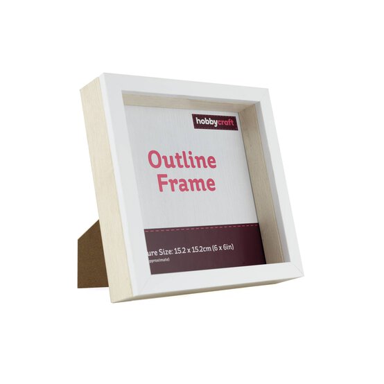 White Outline Frame 15cm x 15cm