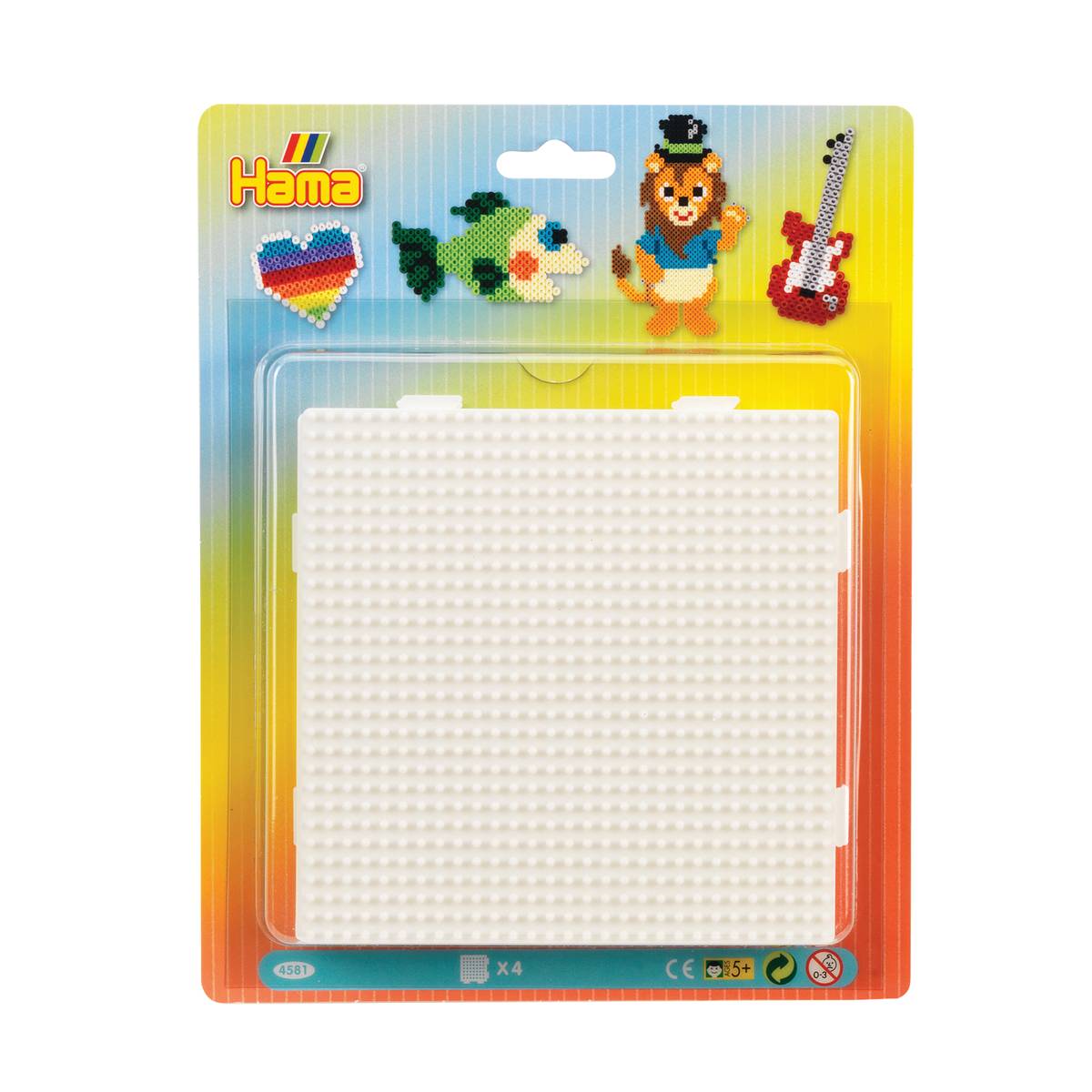 Hama Large Square Pegboards 4 Pack