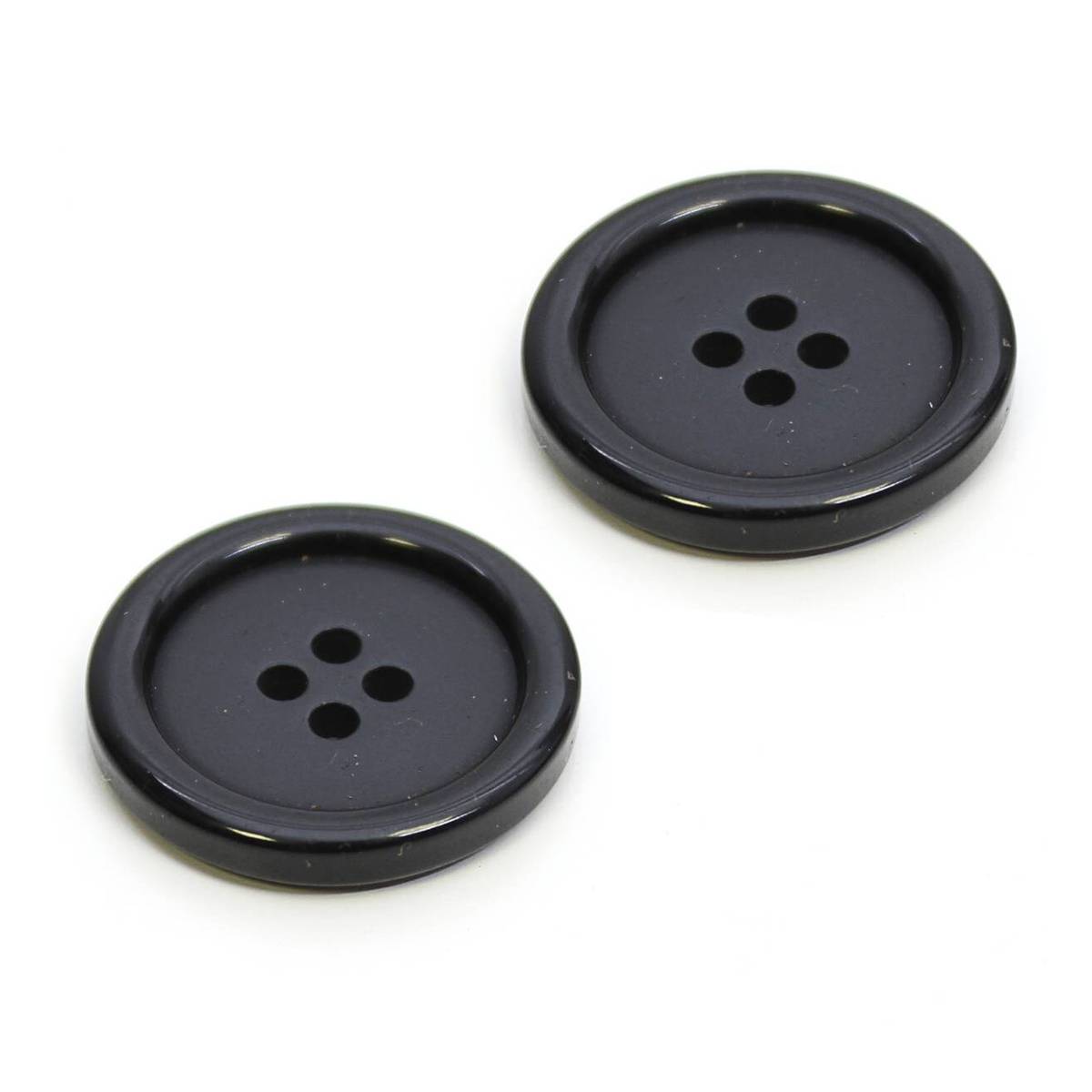 Hemline Black Basic Jacket Button 2 Pack