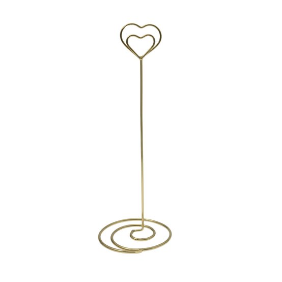 Gold Heart Table Number Stand
