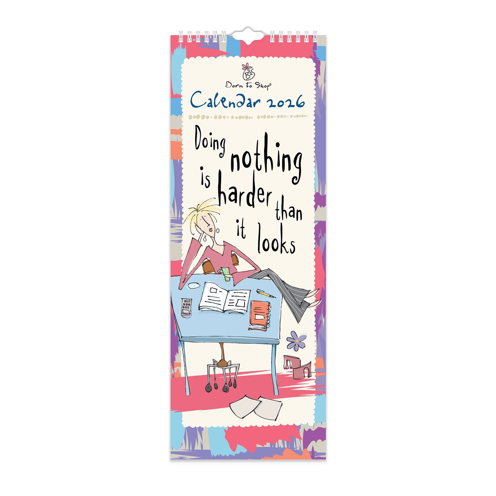 Born to Shop Slim Calendar 2026