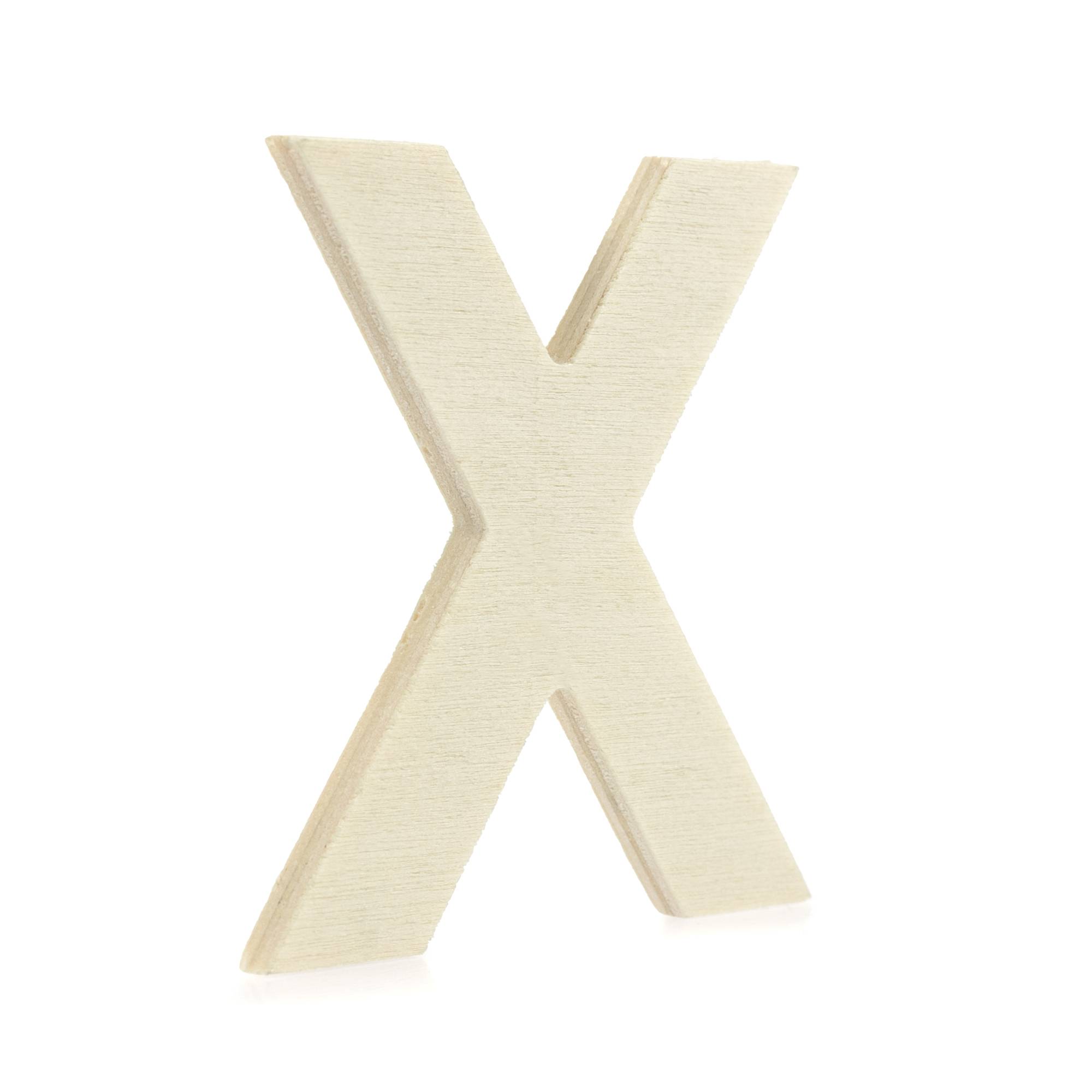 Small Wooden Letter X 6.5cm