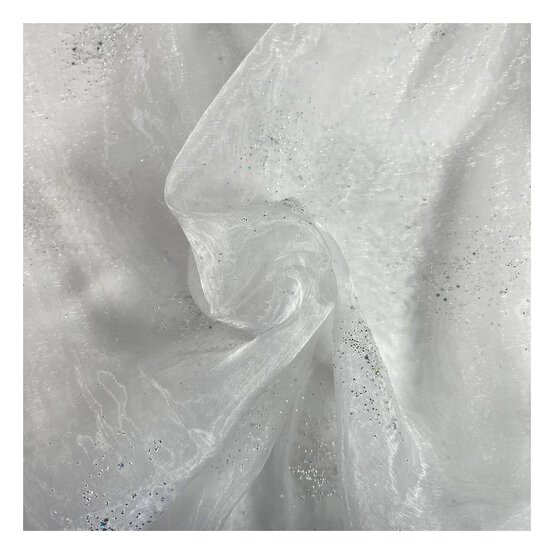 Caviar Holo Organza Cotton Print Fabric by the Metre