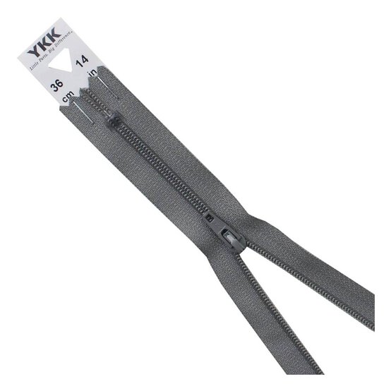 YKK Light Grey Dress and Skirt Zip 36cm