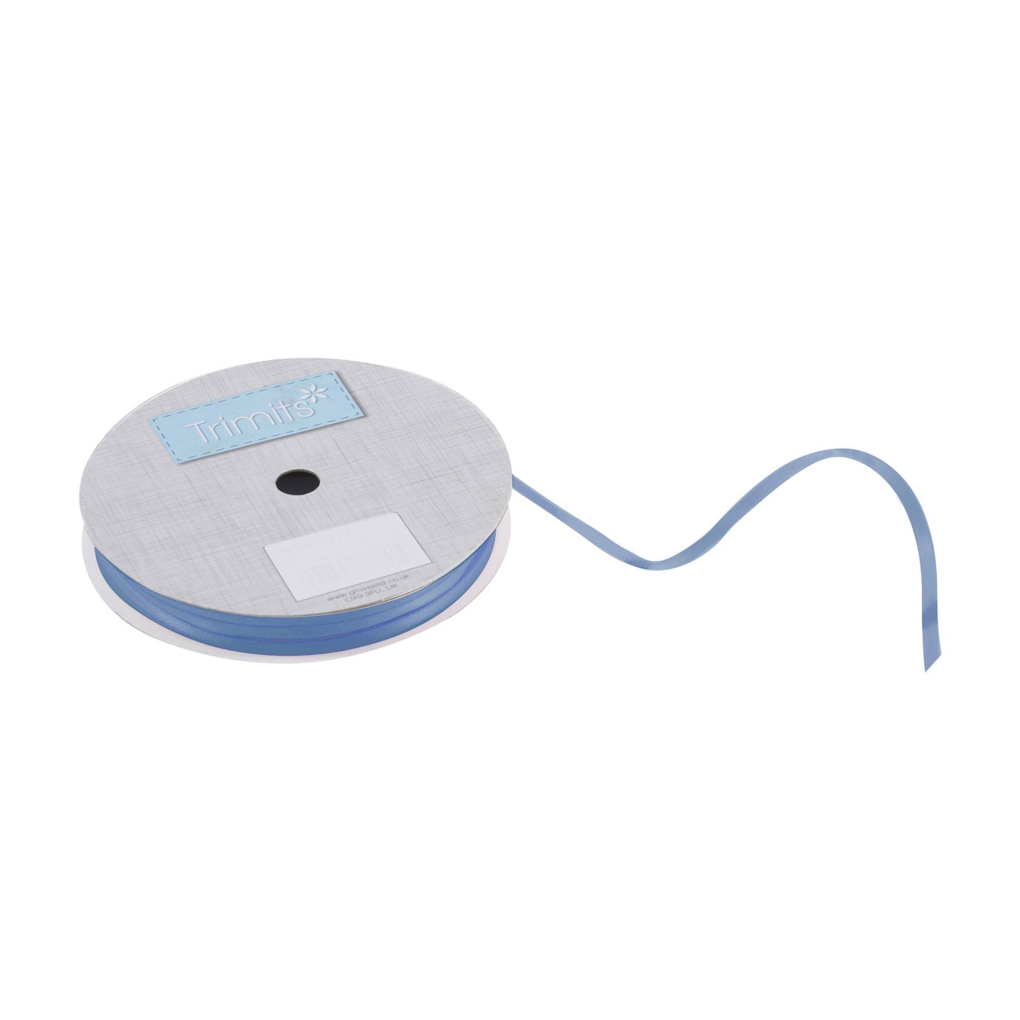 Trimits Royal Blue Double-Faced Satin Ribbon by the Metre 6mm