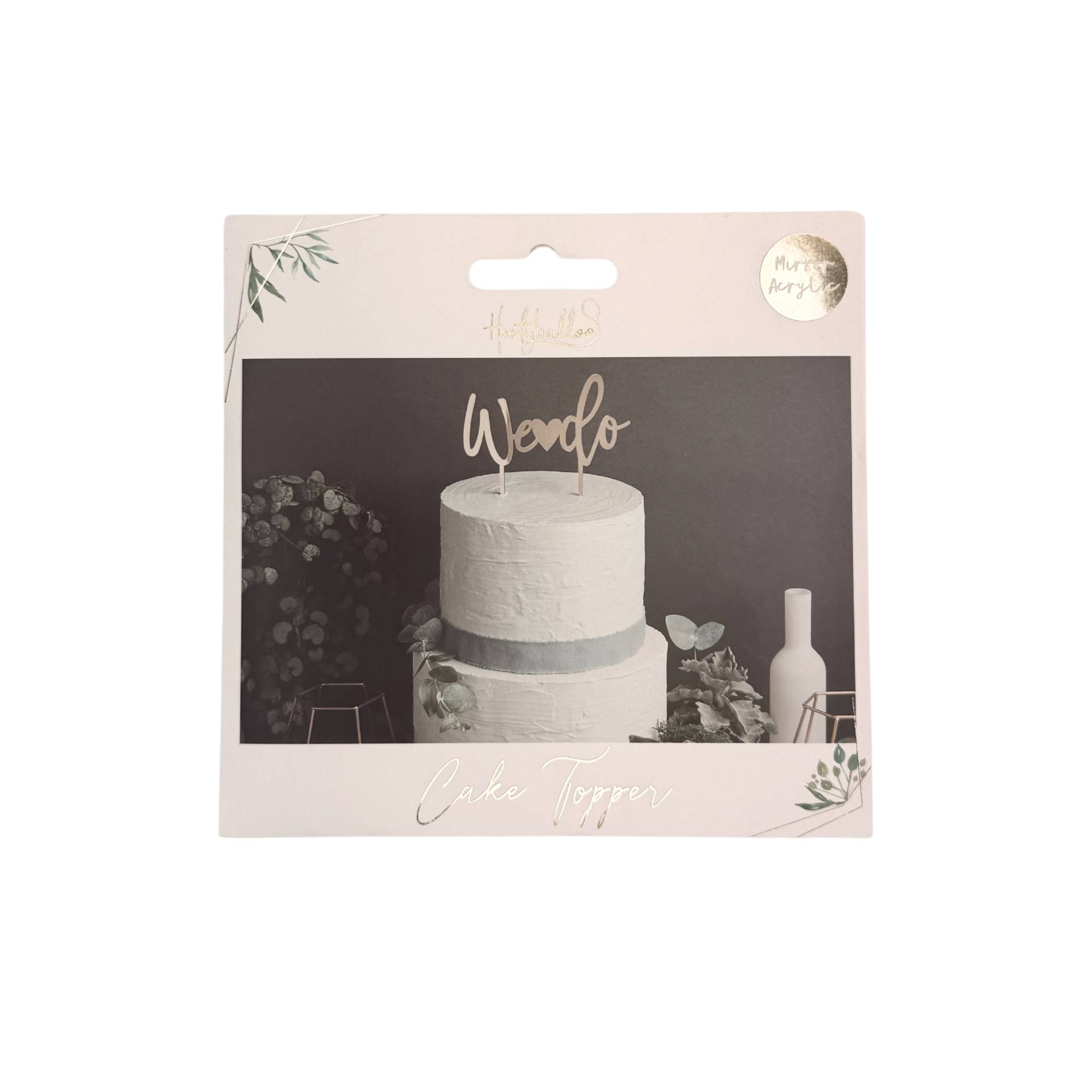 Gold Acrylic We Do Cake Topper