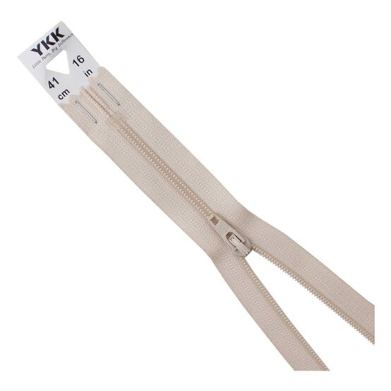 YKK Light Beige Dress and Skirt Zip 41cm