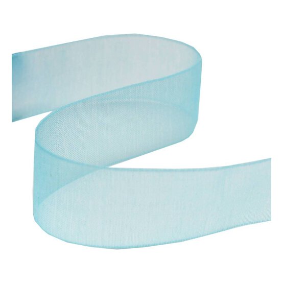 Sky Blue Organdie Ribbon 20mm x 5m
