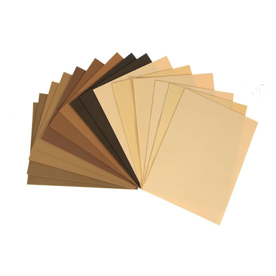 Skin Tone Colour EVA Foam Sheets 15 Pack
