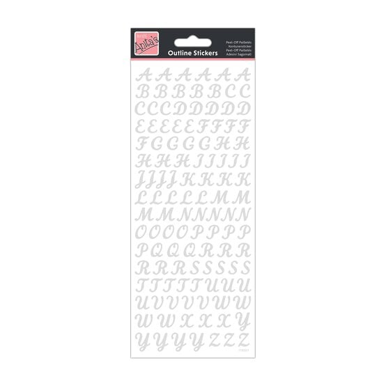 Anita's Gold Script Lowercase Alphabet Outline Stickers