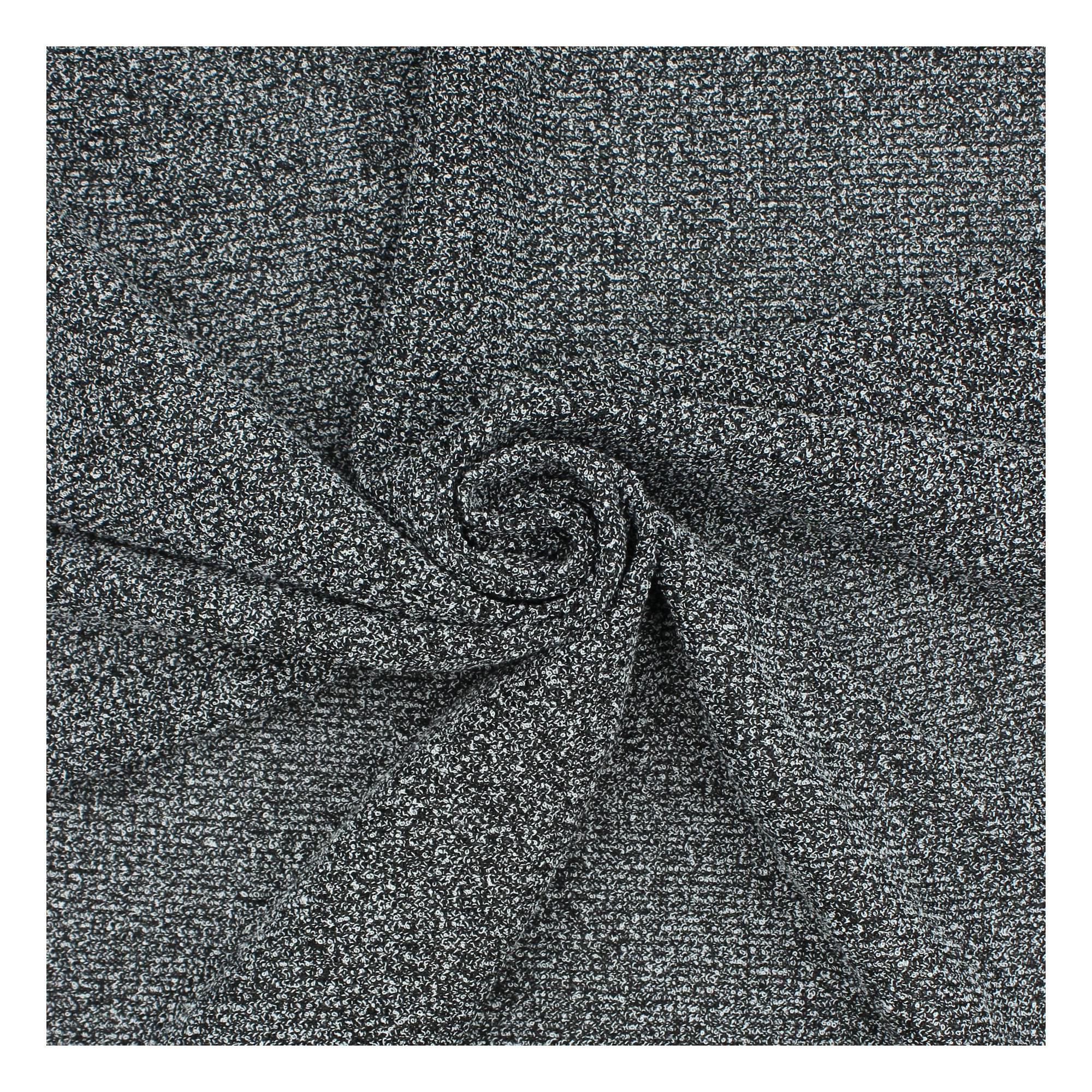 Black Boucle Jersey Fabric by the Metre