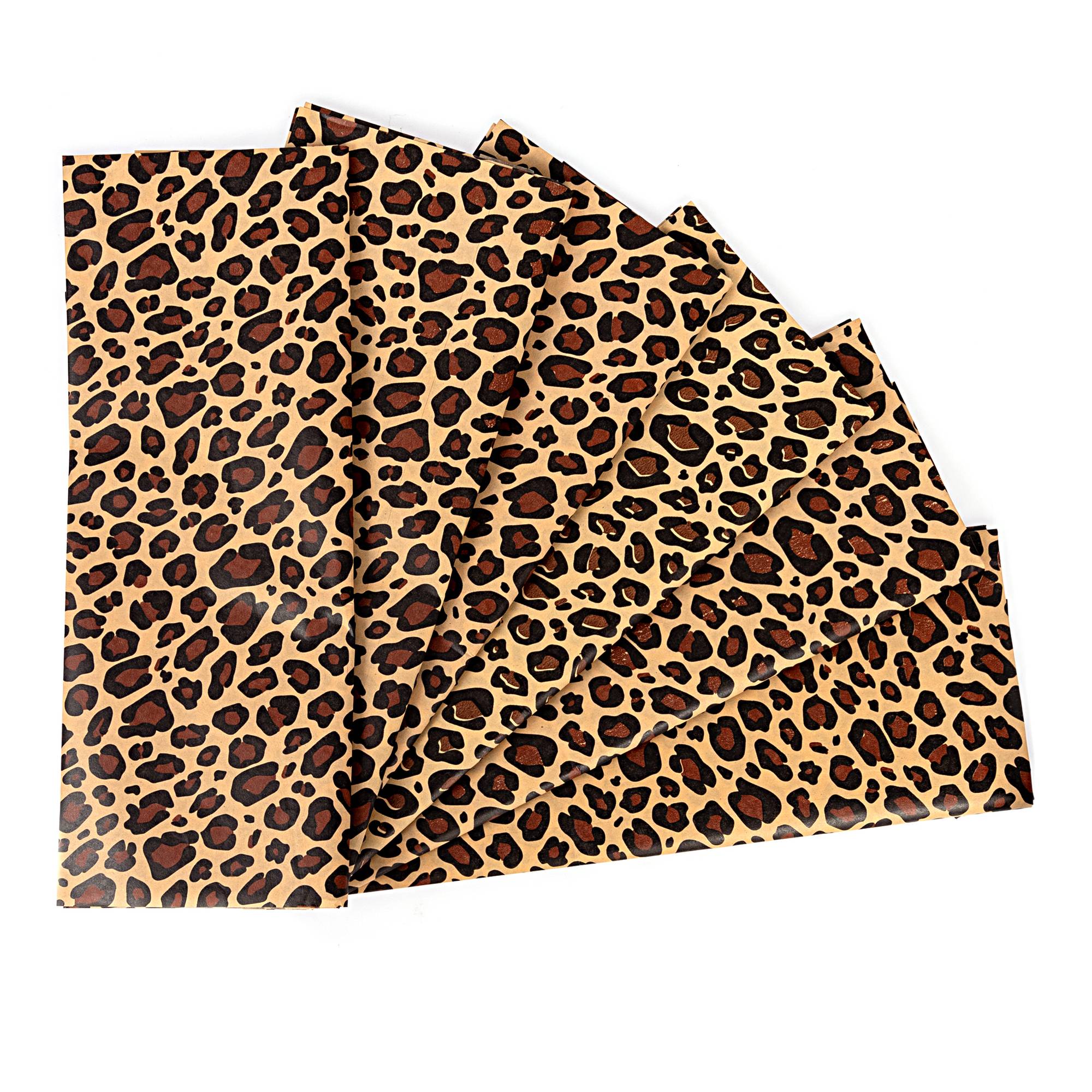 Leopard Print Printed Tissue Paper 50cm x 75cm 6 Pack
