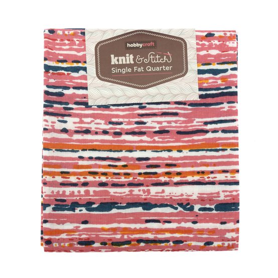 Pink Blurred Lines Single Cotton Fat Quarter