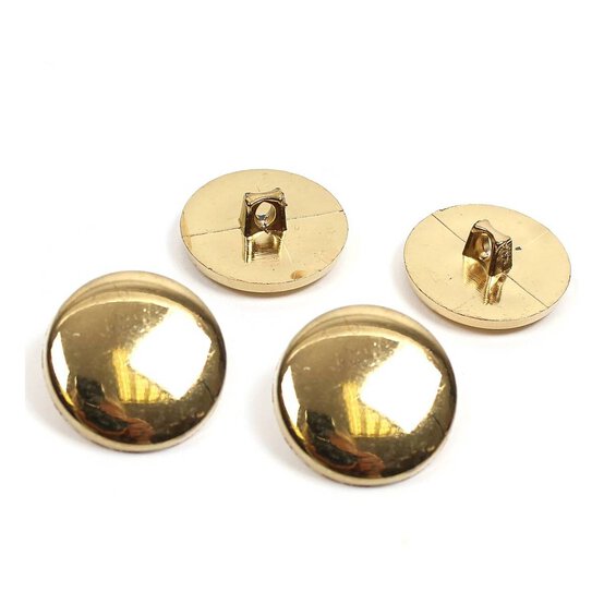 Hemline Gold Metal Blazer Button 4 Pack