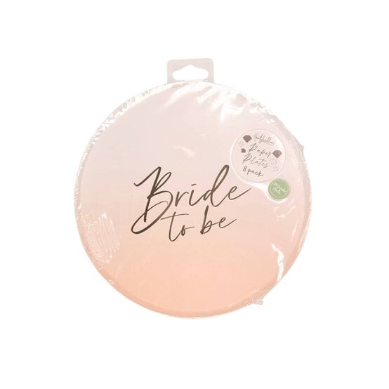 Pink Bride to Be Plates 8 Pack