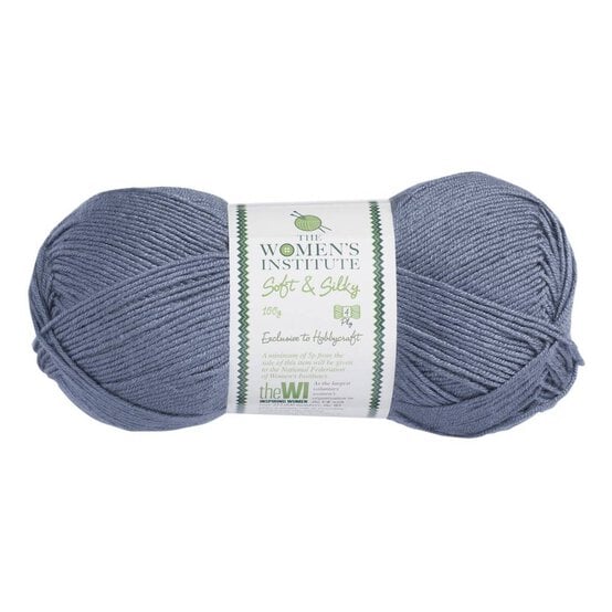 Women's Institute Slate Soft and Silky 4 Ply Yarn 100g