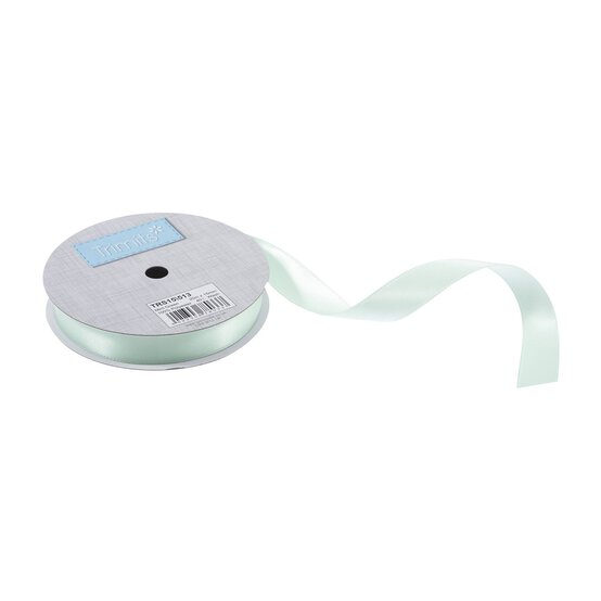 Trimits Mint Green Double-Faced Satin Ribbon by the Metre 15mm
