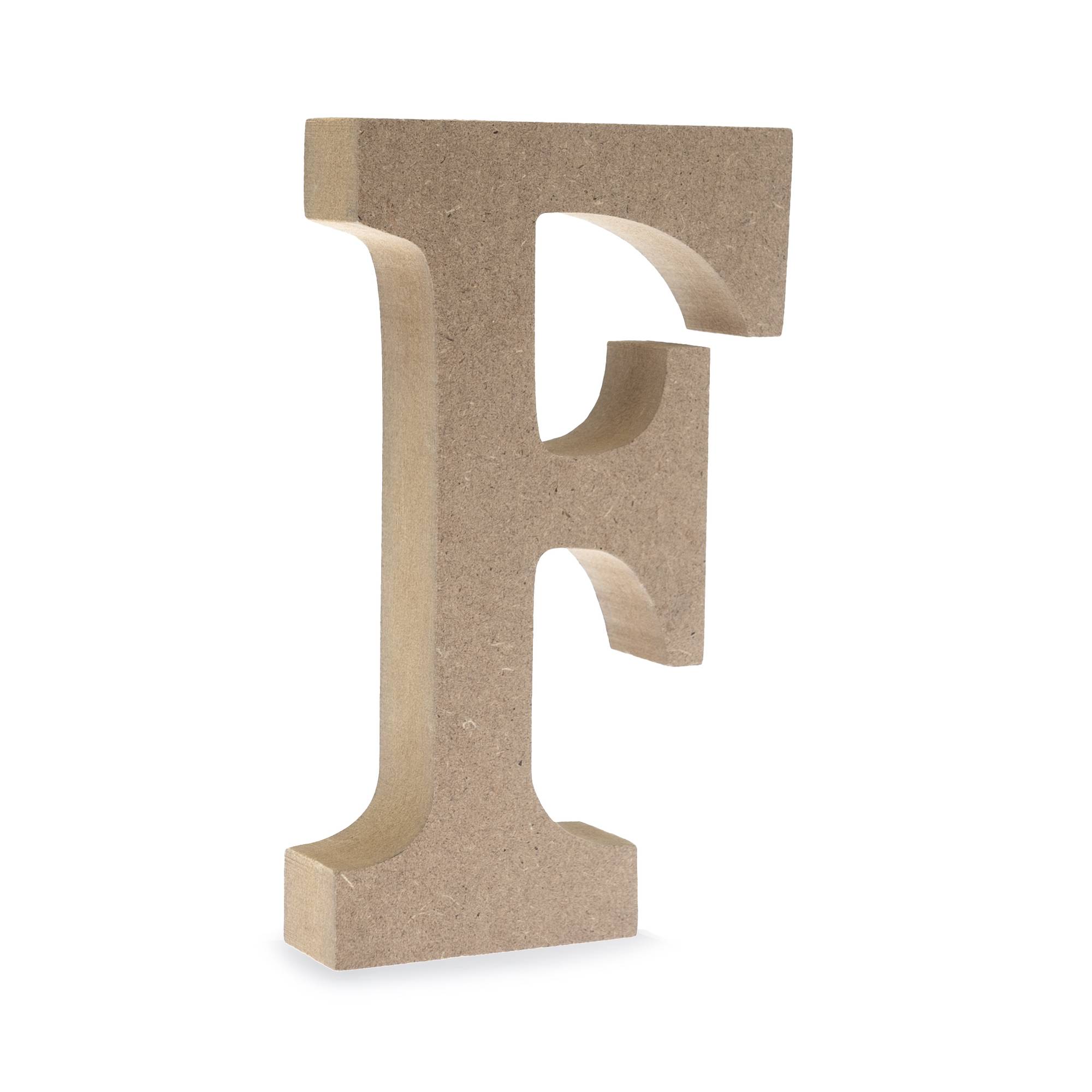 MDF Wooden Letter F 13cm