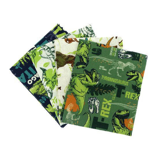 Natural History Museum Dinosaur Fat Quarters 4 Pack