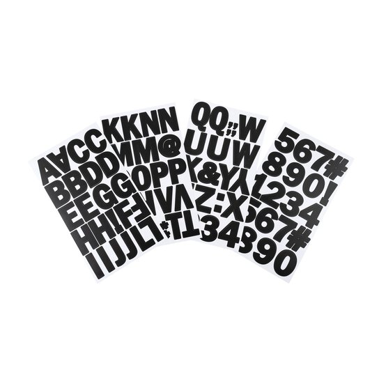 Black Vinyl Letter Stickers 86 Pack