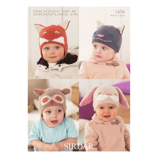 Sirdar Snuggly and Snowflake DK Hats Digital Pattern 1474