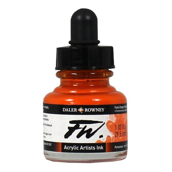 Daler-Rowney Flame Orange FW Artists Ink 29.5ml