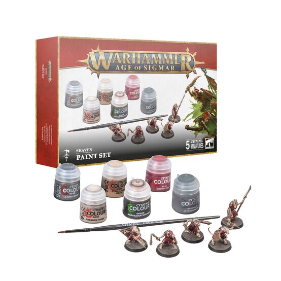 Warhammer Age of Sigmar Skaven Paint Set 5 Pack