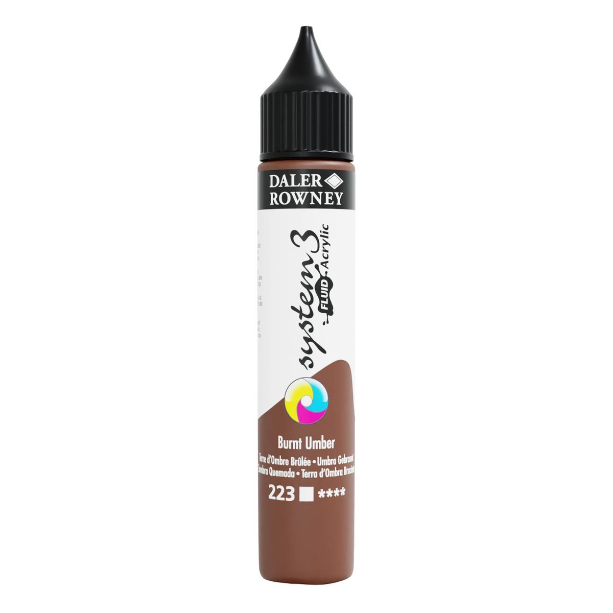 Daler-Rowney System3 Burnt Umber Fluid Acrylic 29.5ml (223)