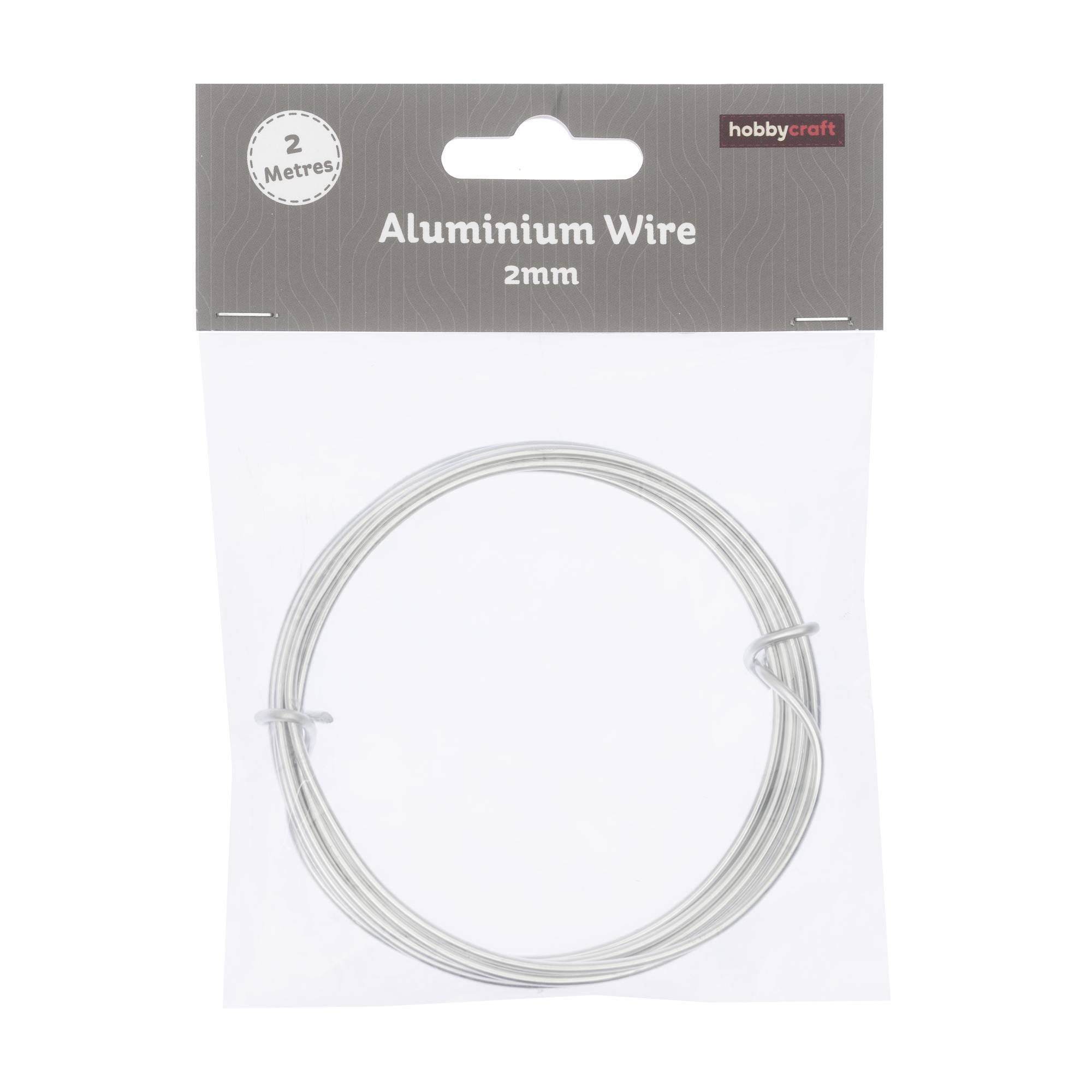 Silver Aluminium Wire 2mm x 2m