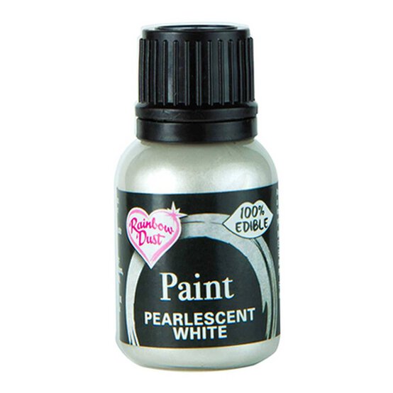 Rainbow Dust Pearlescent White Food Paint 25ml