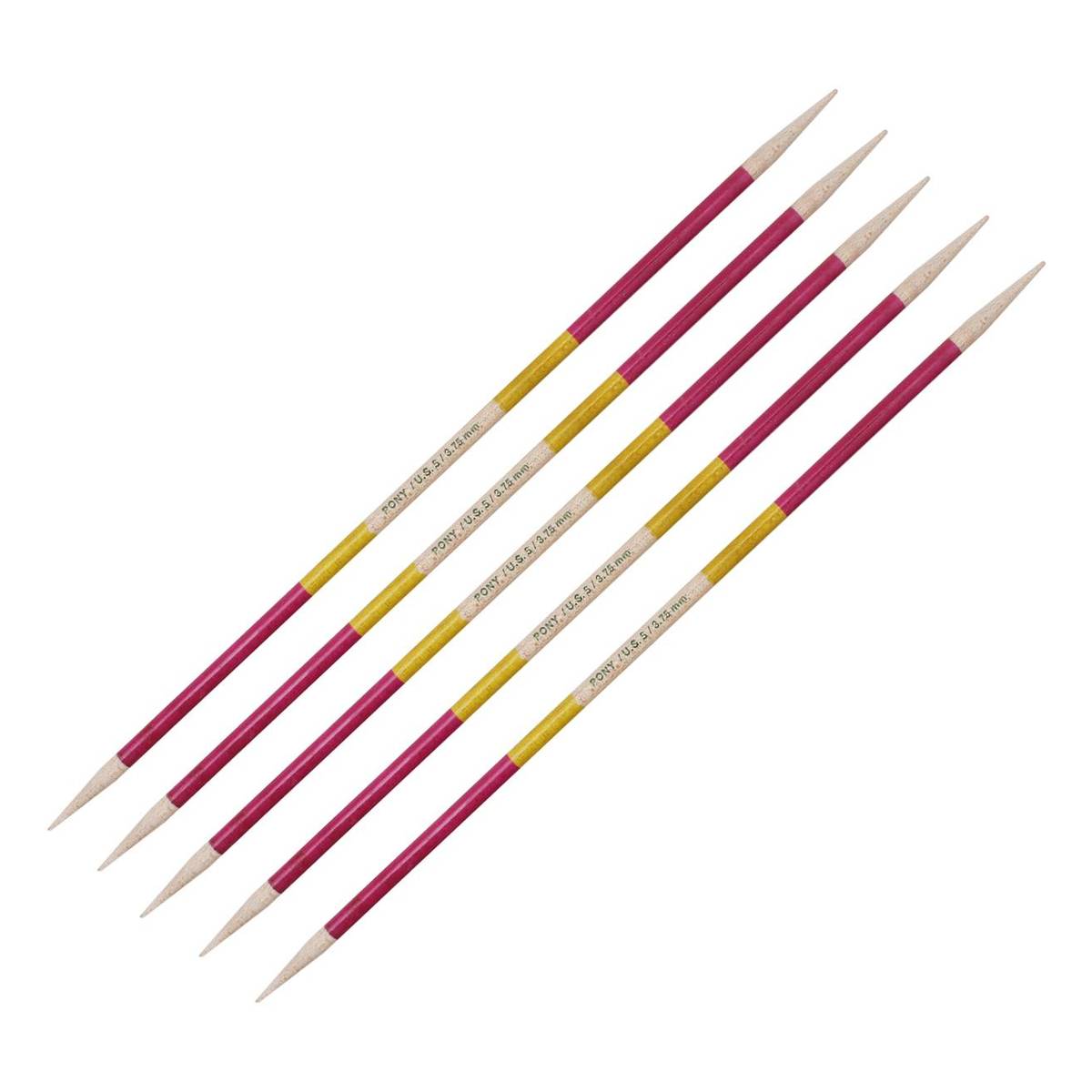 Pony Flair Double Ended Knitting Needles 20cm 3.75mm 5 Pack