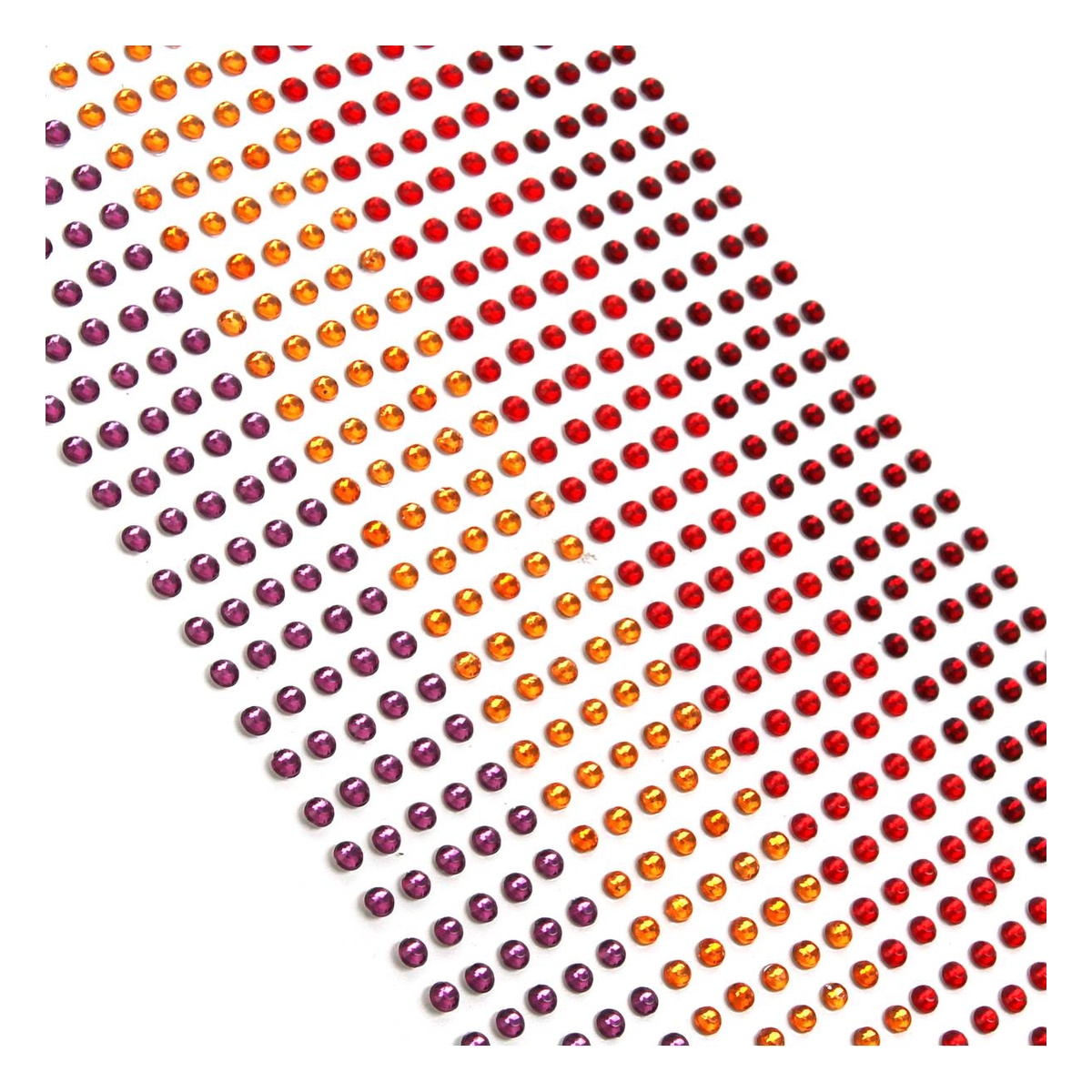 Mixed Red Adhesive Gems 3mm 1080 Pack