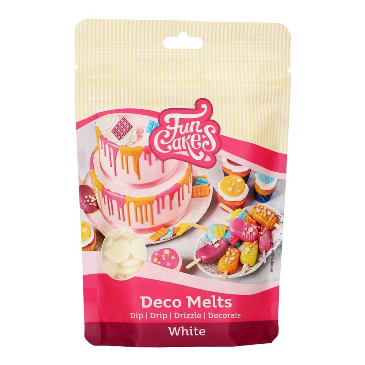 Funcakes White Deco Melts 250g
