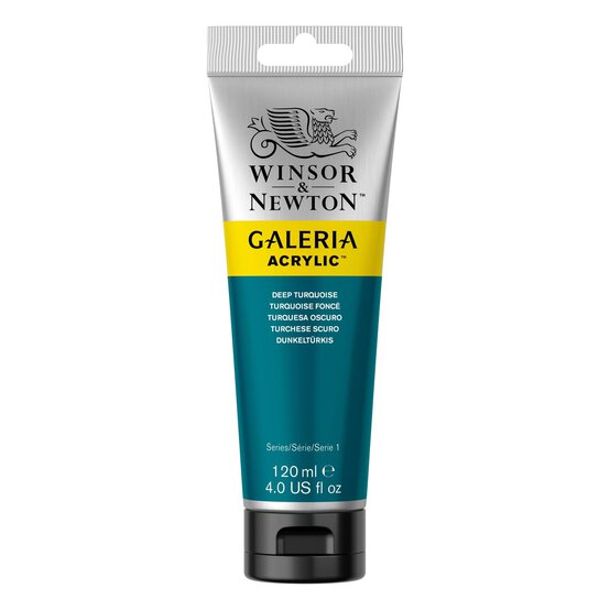 Winsor & Newton Galeria Deep Turquoise Acrylic Paint 120ml