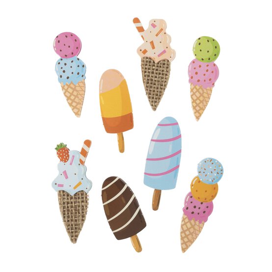 Ice Cream Card Toppers 8 Pack