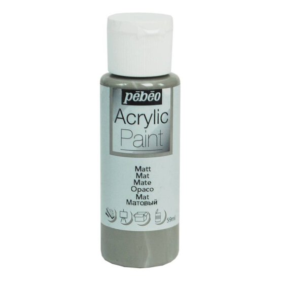 Pebeo Mouse Grey Matt Acrylic Craft Paint 59ml