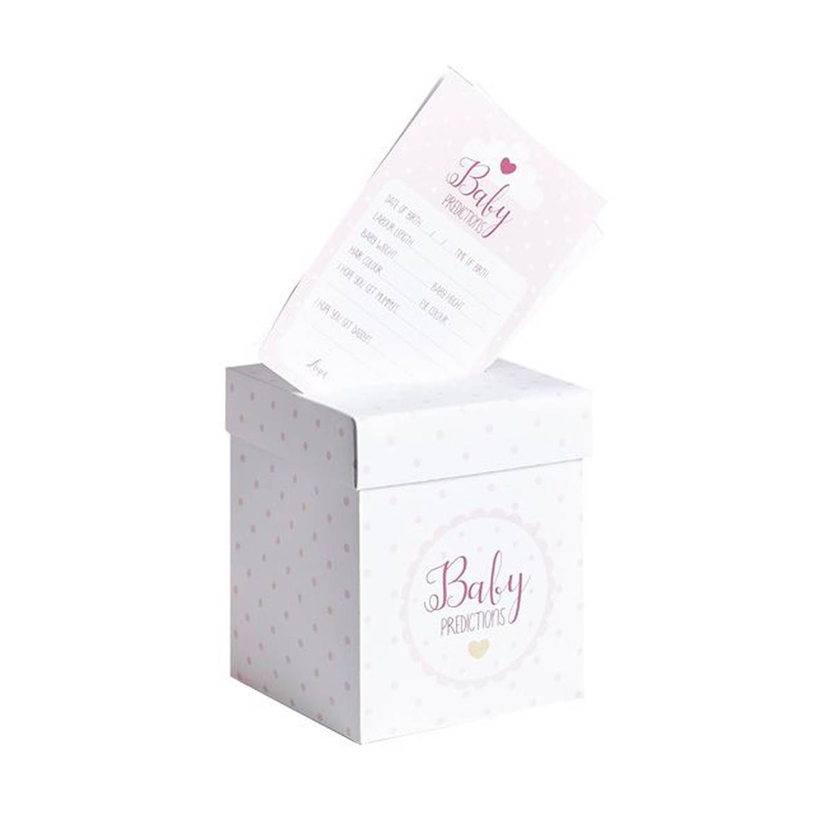 Pink Baby Shower Prediction Cards 20 Pack