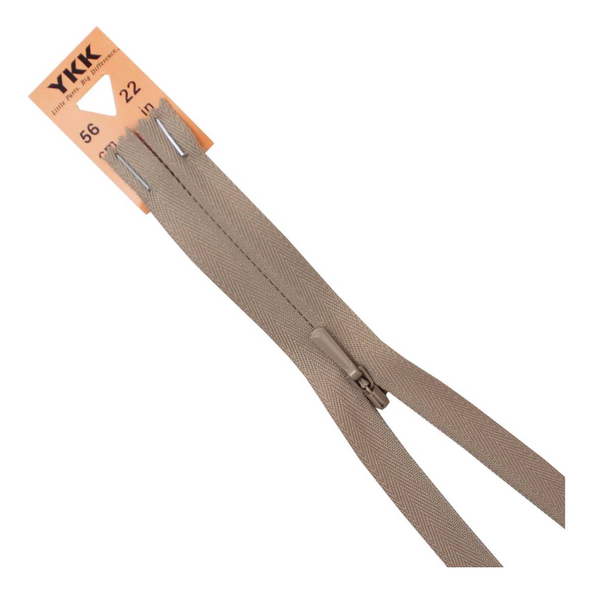 YKK Light Beige Concealed Zip 56cm