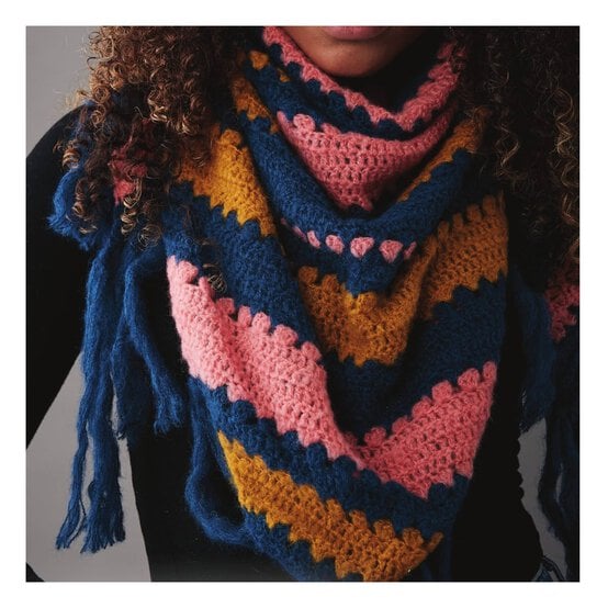 Knitcraft Granny Stripe Shawl Digital Pattern 0189