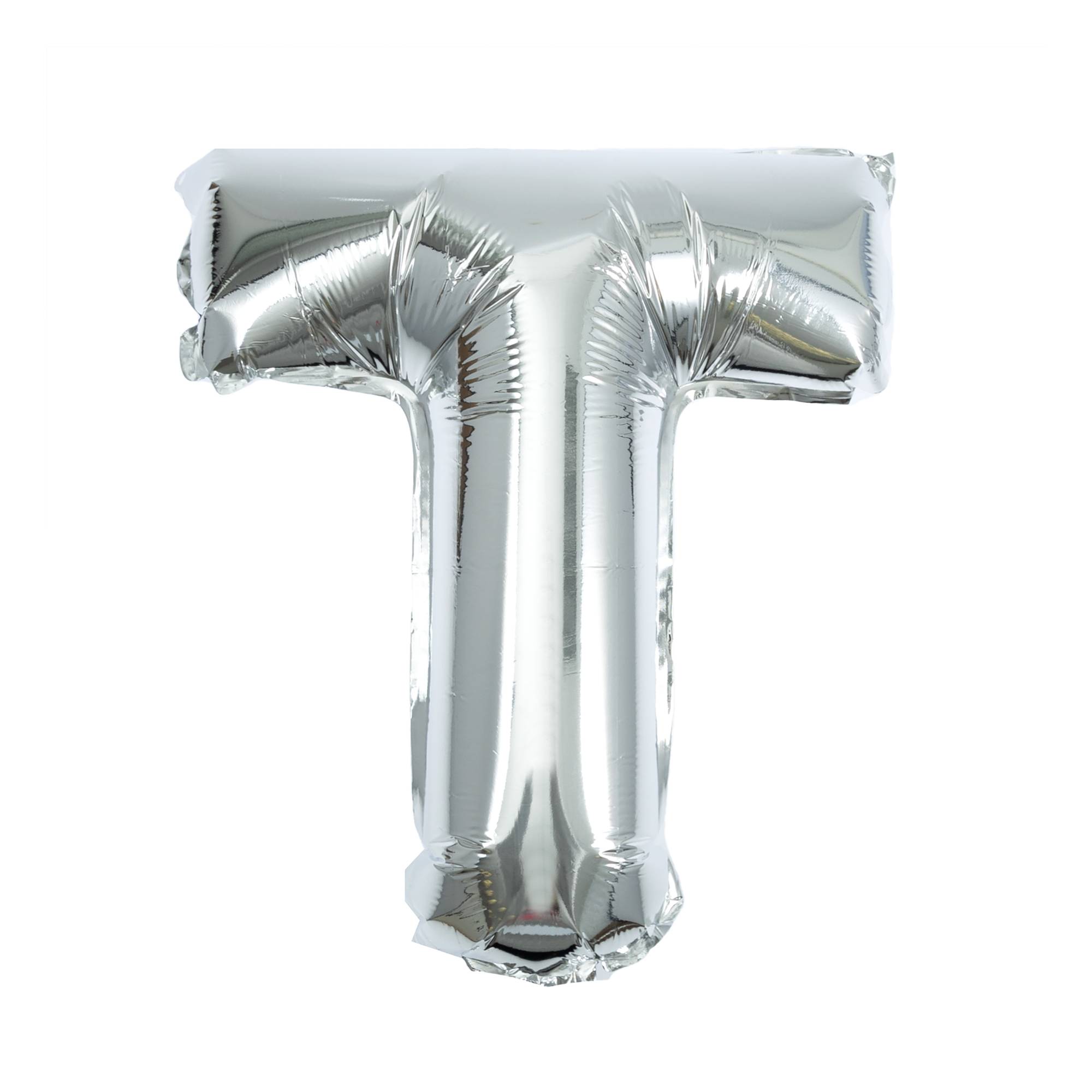 Silver Foil Letter T Balloon