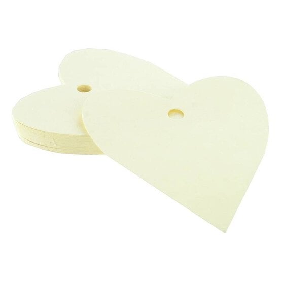 Ivory Heart Tags 7cm 30 Pack
