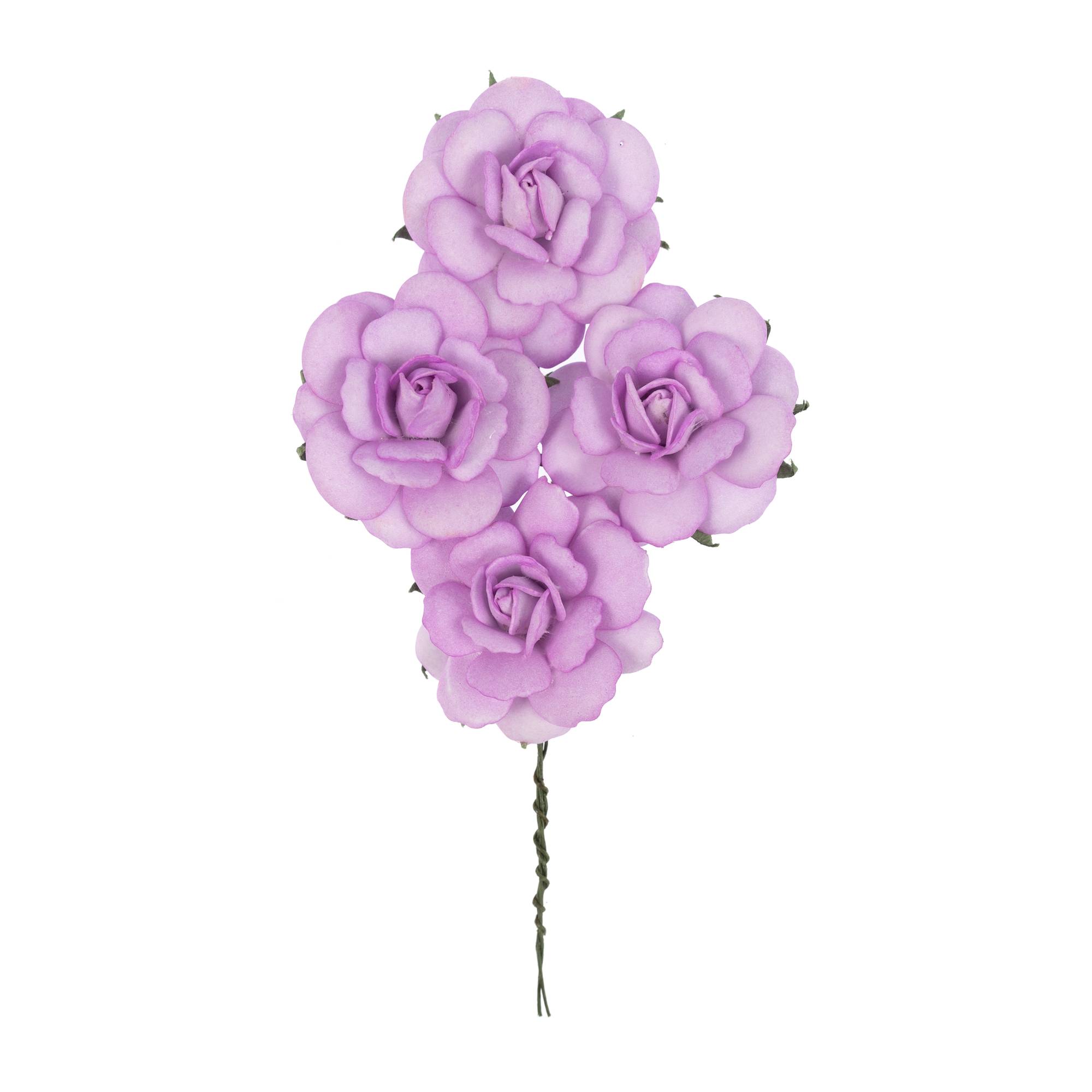 Pink Clara Flower Wired Floral Picks 4 Pieces