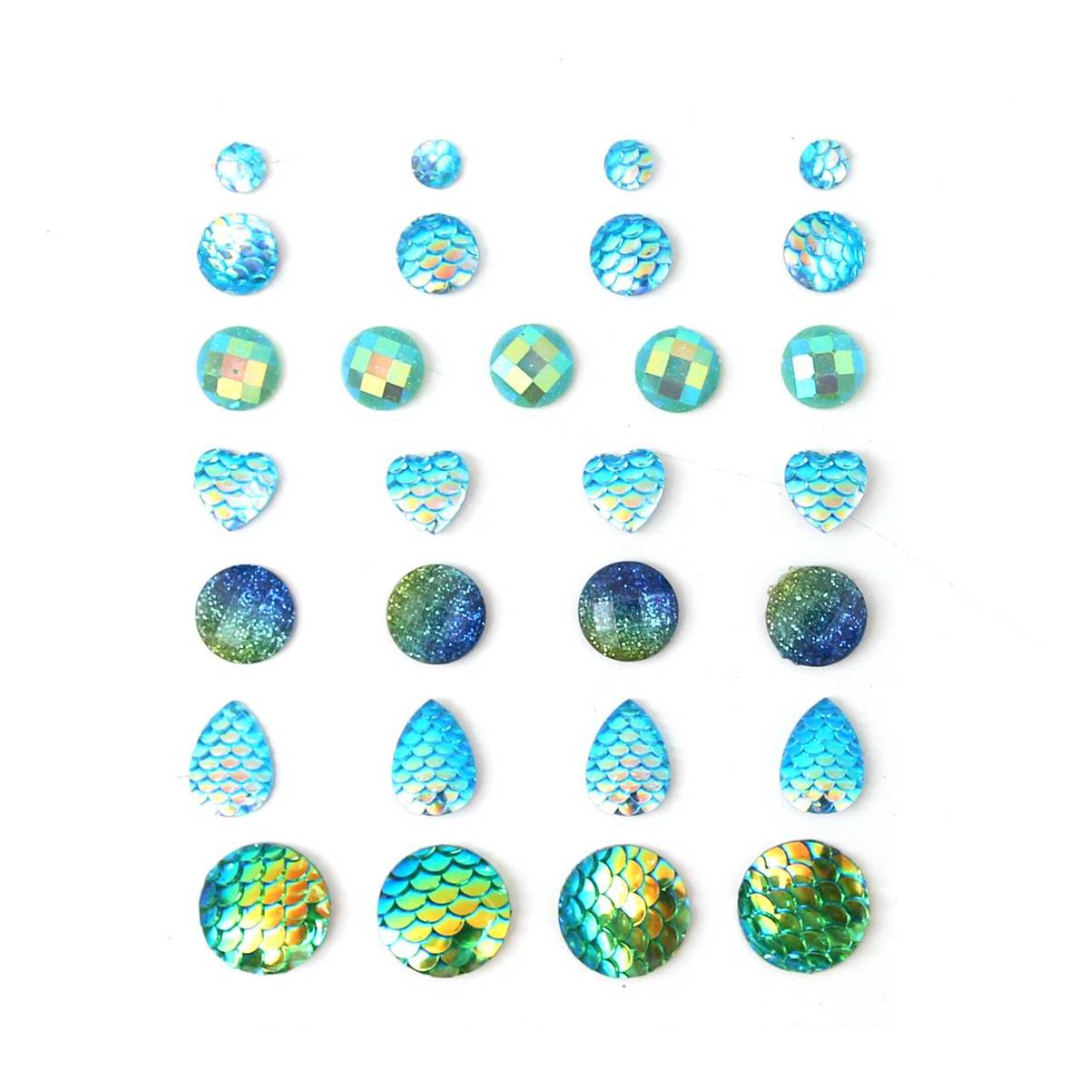 Mermaid Adhesive Gems 29 Pack
