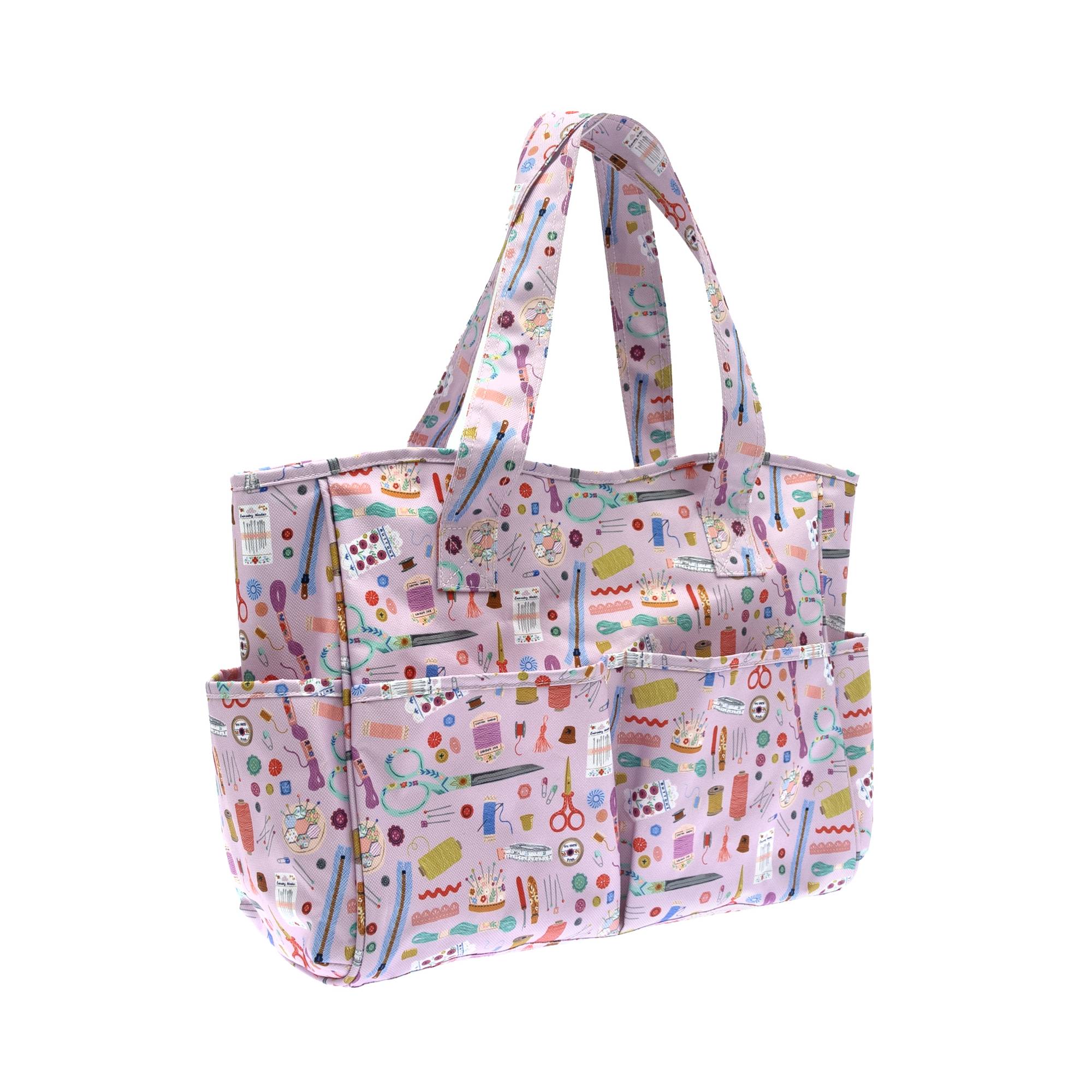 Lilac Sewing Notions Craft Bag with Pockets