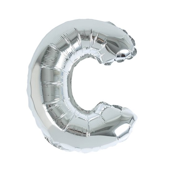 Silver Foil Letter C Balloon